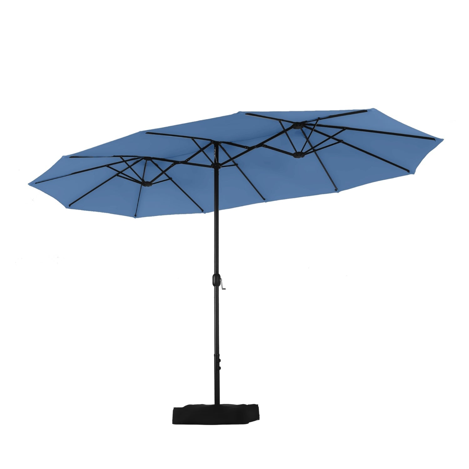 15ft Double-Sided Patio Extra Large Twin Umbrella with Base