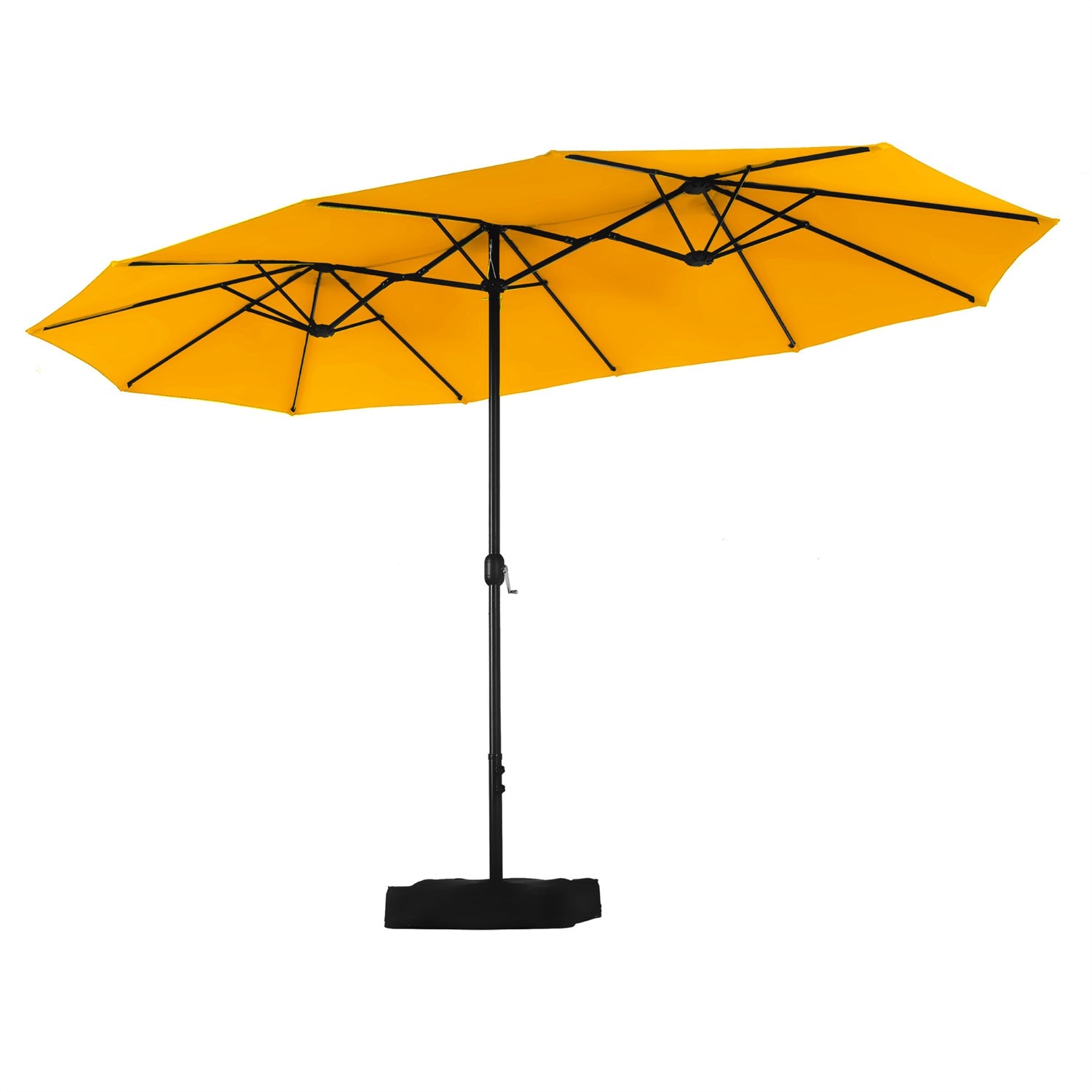 15ft Double-Sided Patio Extra Large Twin Umbrella with Base